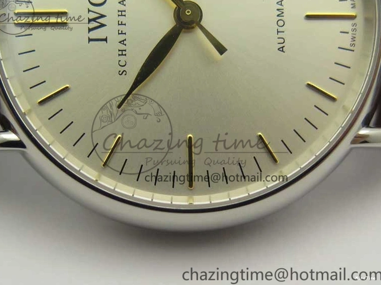 MIROTIME 0305 Portofino Automatic SS TWF 1:1 Best Edition Silver Dial Gold Markers on Brown Leather Strap A Bright 7203